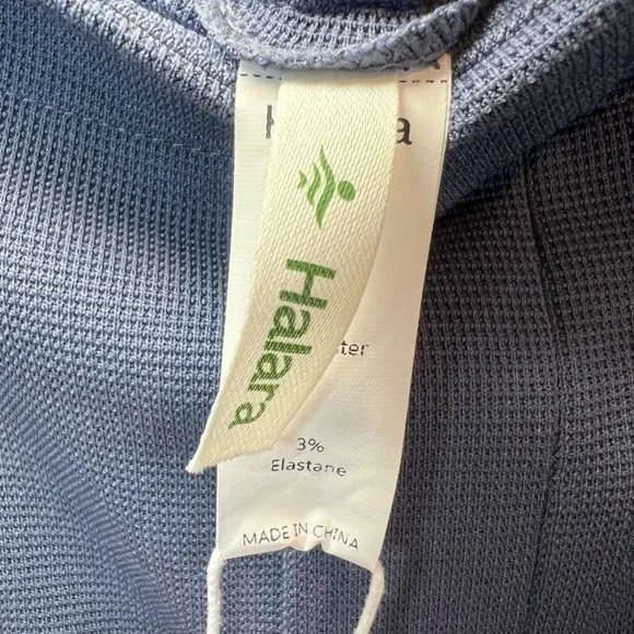 Halara Flex High Waist Pocket Wide Leg Waffle Work Pants Blue Gray NEW XL Petite - Picture 8 of 14